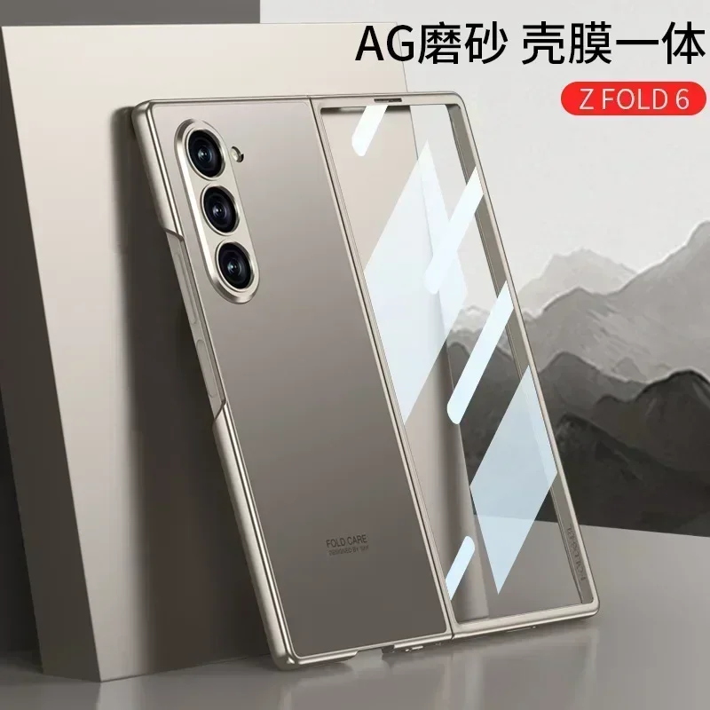 AG Matte Skin Feeling Phone Case For Samsung Galaxy Z Fold 6 5 4 3 Case Shell Membrane Drop-Resistant Z Fold5 4 Protective Cover image 2