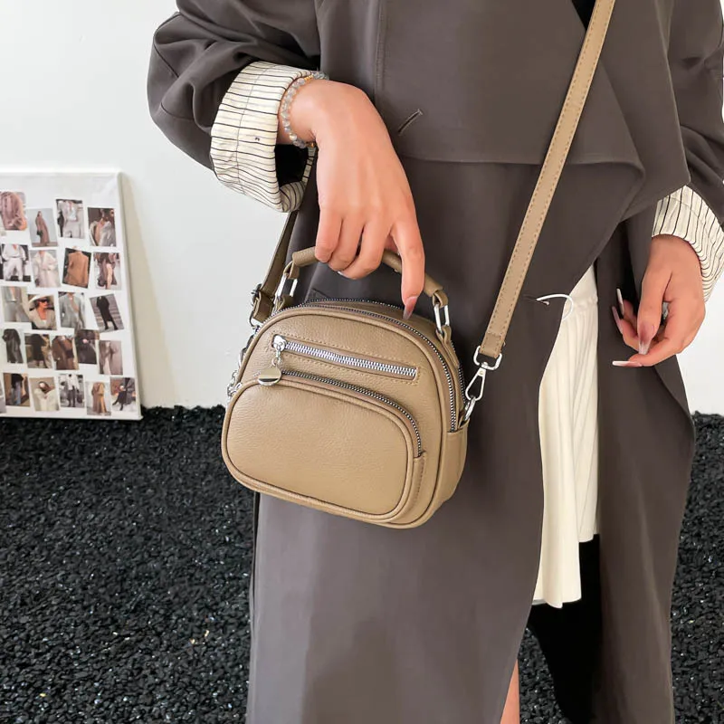 

Women handbag and purses PU Leather Crossbody Shoulder Bags small vintage Multi-layer Lady Totes Cell phone Wallet borsa