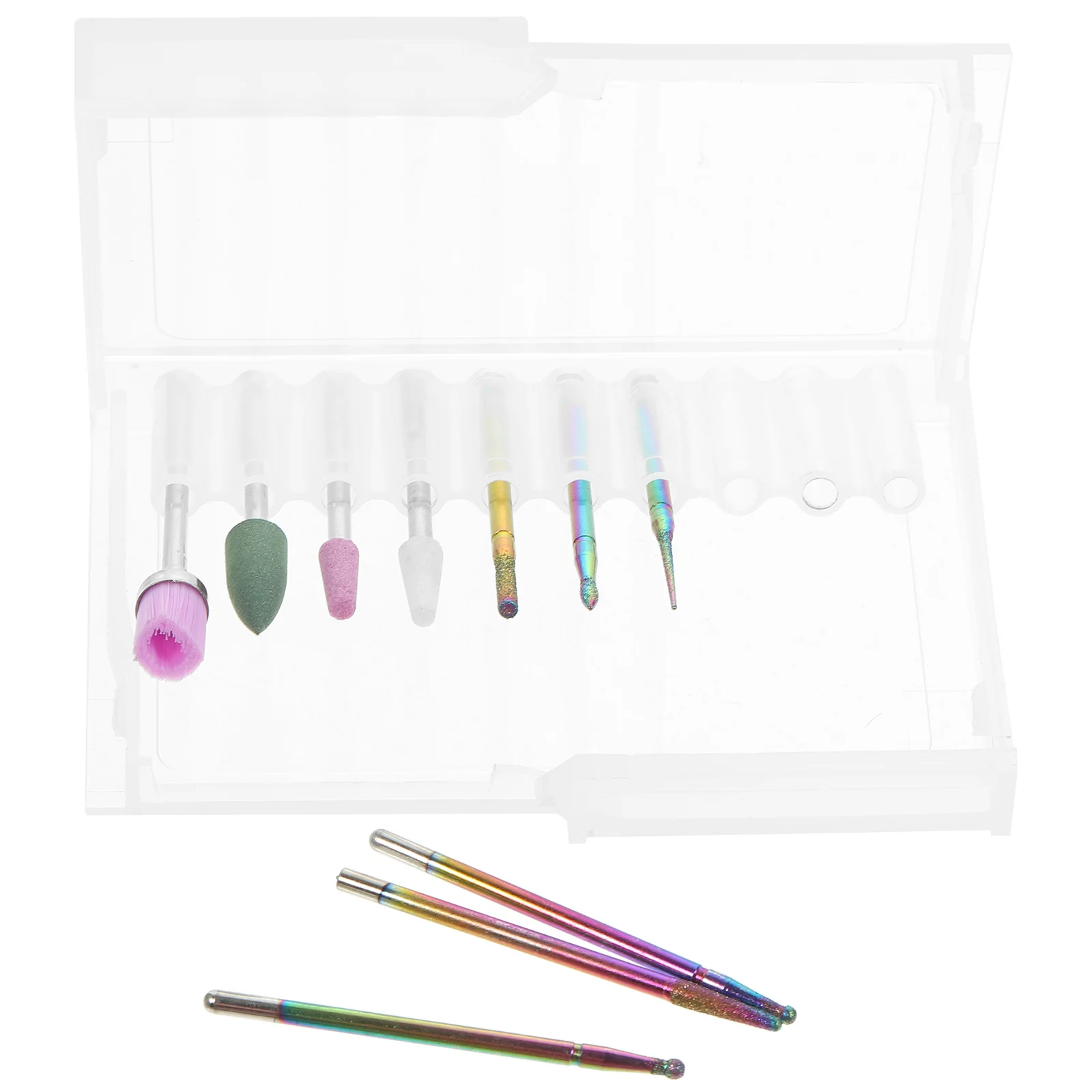 Set di frese per manicure, rimozione smalto, kit elettrico per cuticole con punte diamantate, set di punte per fresa per unghie, per uso domestico, nail art