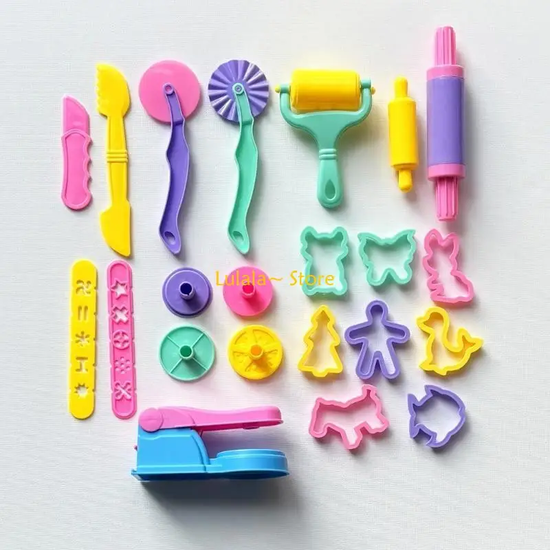 Y4QA Giả vờ chơi đồ chơi nhà bếp cho trẻ Khuôn động vật Đồ chơi bột để học tập thực hành