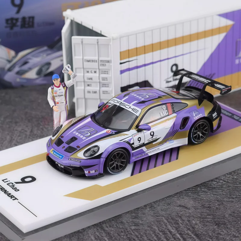 1-64-911-gt3-debery-9--contenedor-con-figura-modelo-de-coche-en-miniatura-de-aleacion-fundida-realista-articulo-de-decoracion-juguete-coleccionable
