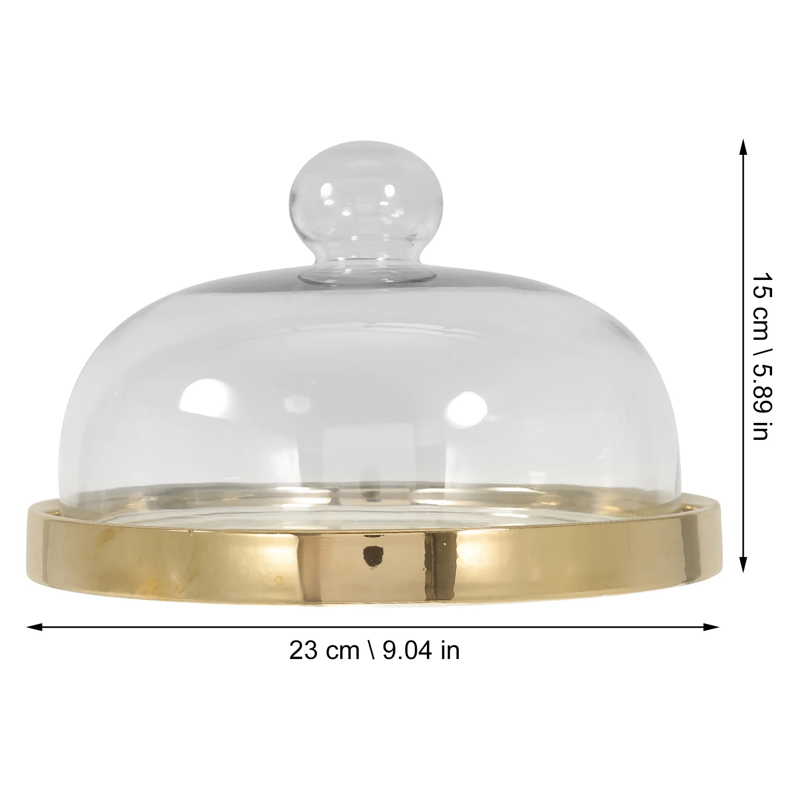 صينية كعكة زجاجية مع غطاء قبة، حامل عرض الحلوى الفاخر لحفلات أعياد الميلاد وحفلات الزفاف والولائم وتقديم الطعام وصينية الكيك
