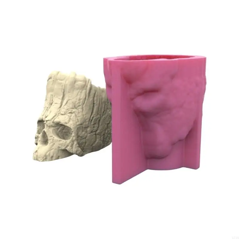 Practical Resin Skull Planter Mold for Craft Enthusiasts to Create Unique Home and Garden Decorations