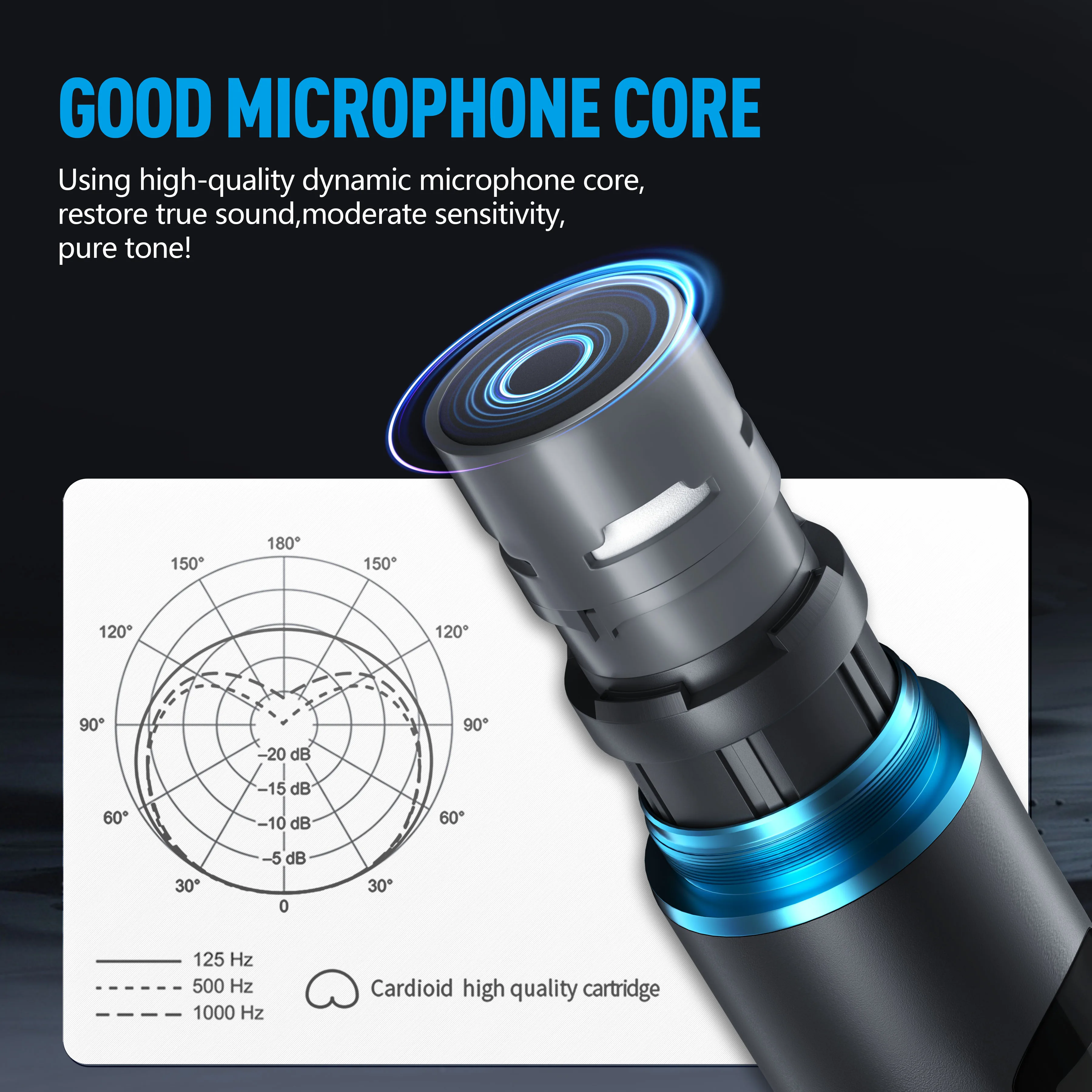Audio UX-400 500-600MHz 4-Channel UHF Wireless Handheld Microphone Infrared Frequency Sync & Auto Frequency Search