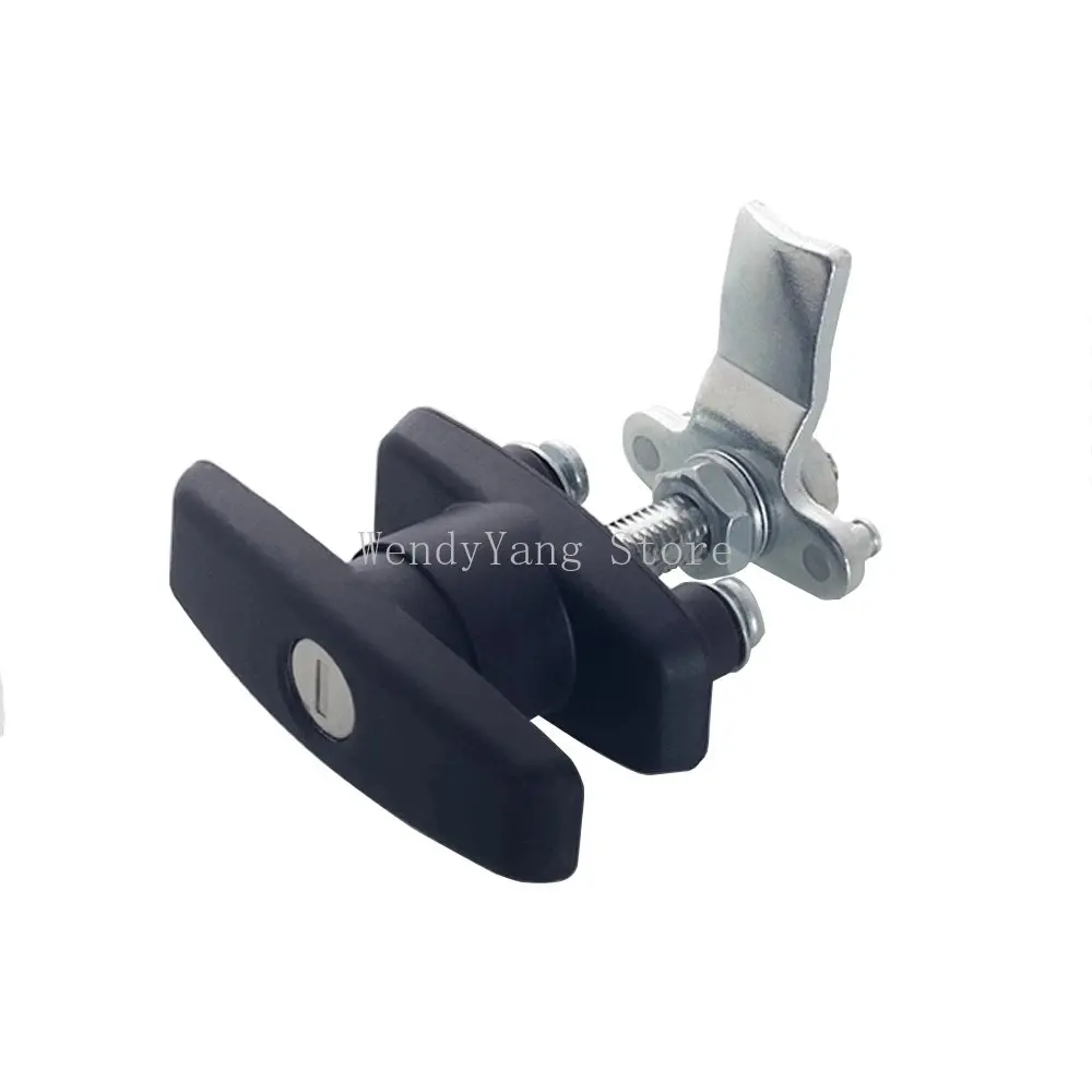 

T Handle Latch/Lock Keyed Alike Black Coated Fit for Cabinets Garage Letter-box Drawer File cabinet Wardrobe