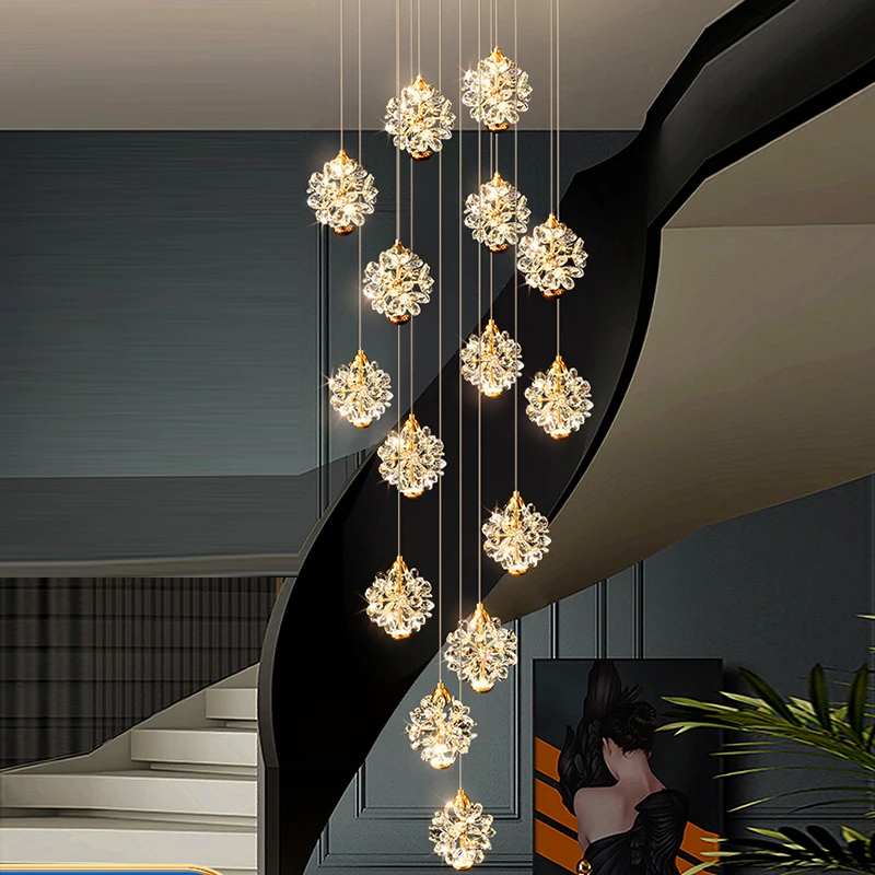 Imagem -03 - Decoração para Casaluzes Pendentes Lustre de Cristal Luxuoso para Sala de Estar Luminária Pendente para Quarto Luz de Teto Iluminação Interna