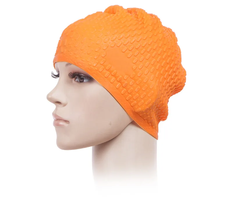 YUKE Silicone Swimming Cap Unisex Flexible Waterproof Adult Waterdrop Swimming Head Cover Protect Ear Pool Bath Cap Badmuts