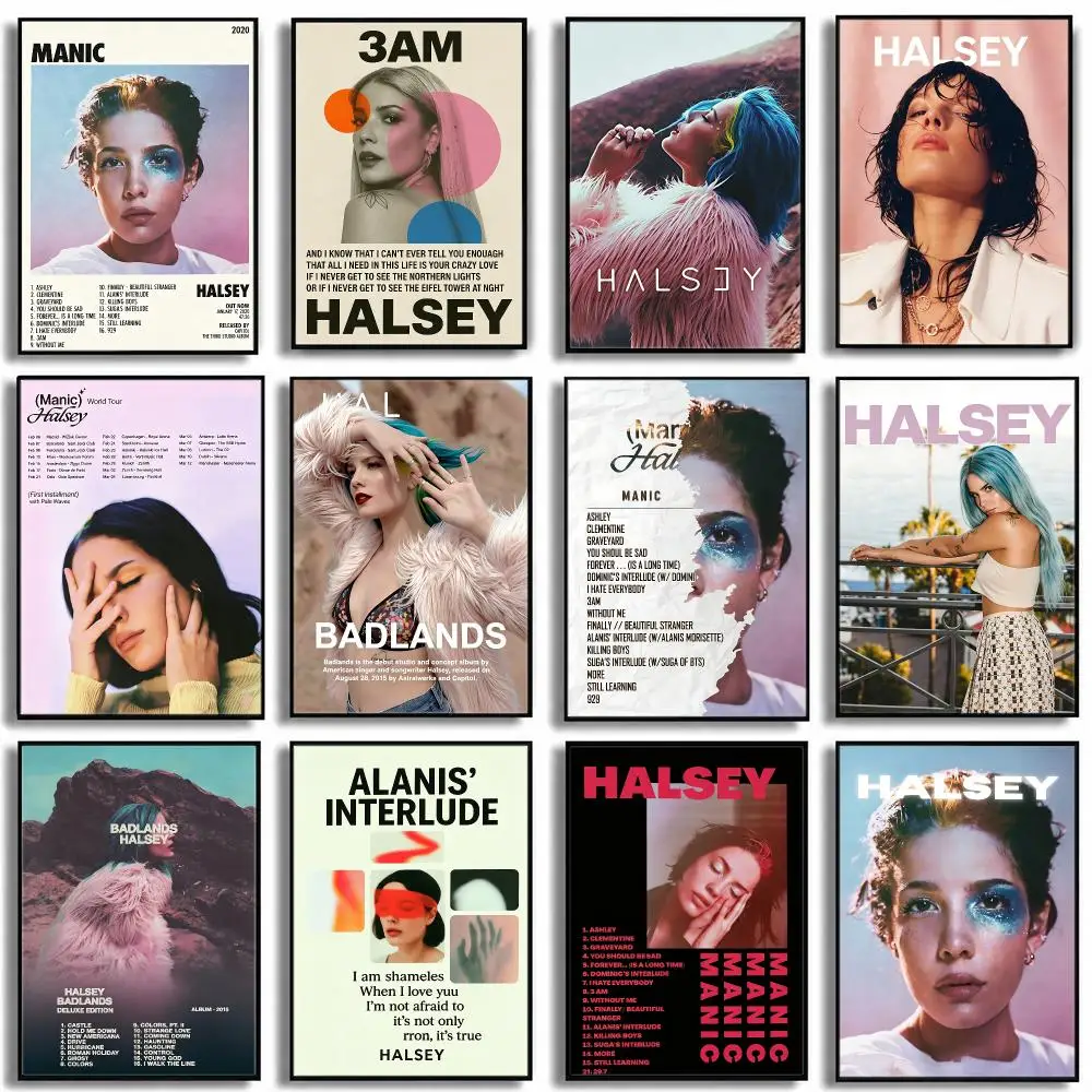 music Halsey Poster HD Poster High End Luxury Home Decor for Living Room Bedroom Corridor and Gift Giving