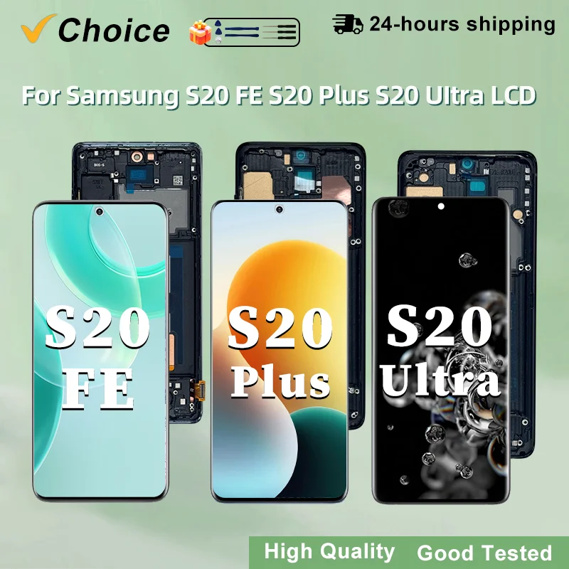 AAA TFT For Samsung S20 Plus LCD S20 FE Display Touch Screen S20 Ultra Digitizer Assembly For SM-G780F SM-G985 LCD Replace Parts
