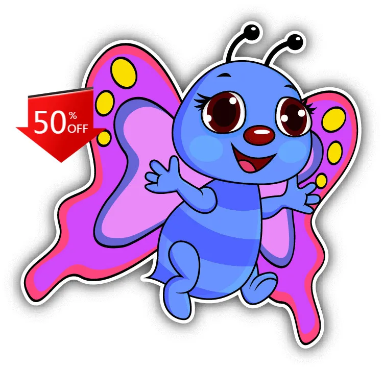 

Butterfly Chubby Cartoon Vintage Car Laptop Window Bumper Waterproof Vinyl Decal Gift Cute Cute Aesthetic Funny Unique Cute