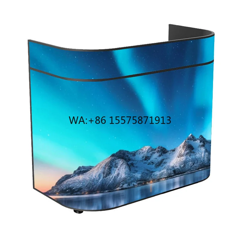 Customized P2.6 P3.91 P4.81 Curved LED Display Booth Front Table Dj Booth Led Screen for DJ Use Ehxibition Use