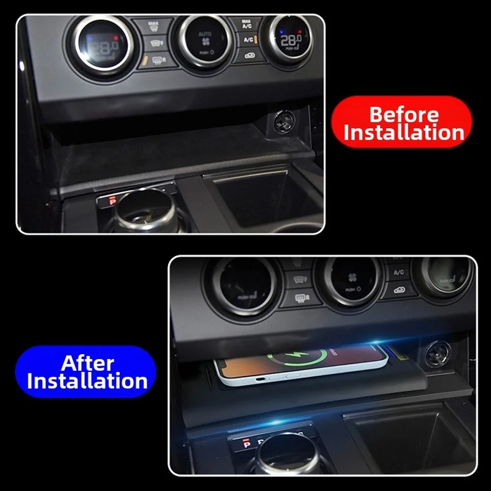 

Fast Wireless Charger For Land Rover Discovery 5 2016 To 2025 Car Phone Charging Panel With AI Temperature Control