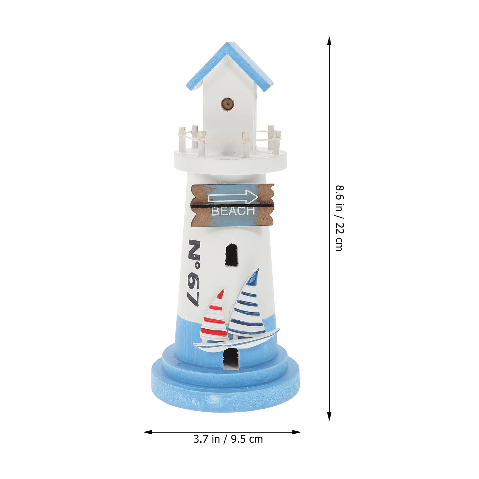 

Wooden Lighthouse Ornament Mediterranean Style Nautical Small Lighthouse Decoration For Home Office Hotel Wedding Festival