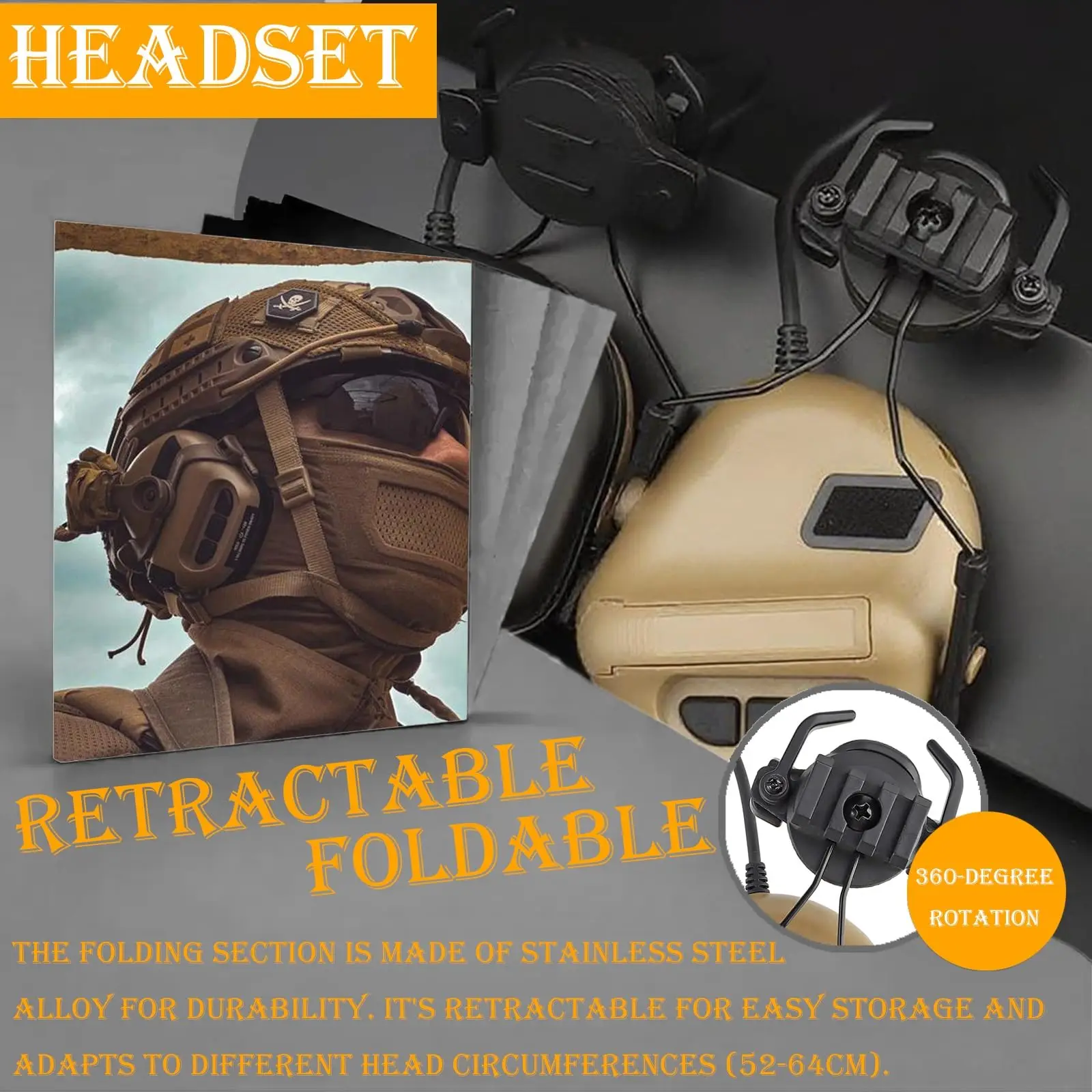 

11-Piece Airsoft Helmet Set With Tactical Headset and Helmet Cover Adjustable Outdoor Tactical Gear for Cosplay BB CS Game