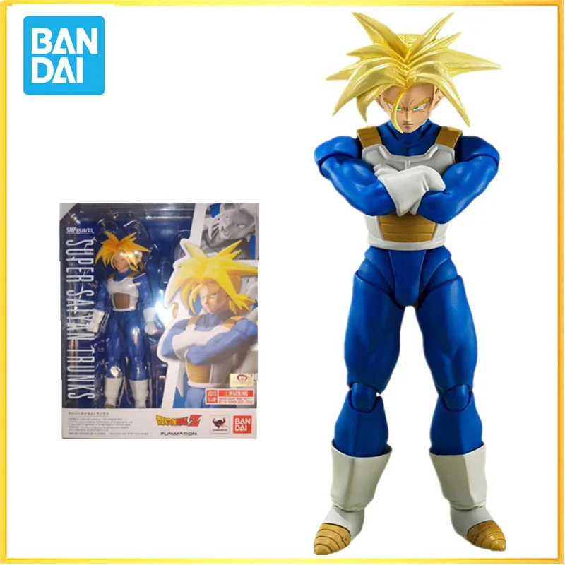 In stock Bandai Original SHF Dragon Ball Torankusu Super Saiyan PVC Anime Figure Action Figures Model Toys