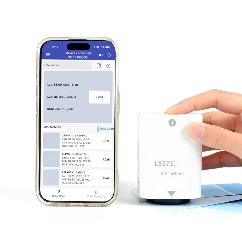 LS171 Portable Colorimeter for Plastic Metal Paint Color Masterbatch Flat Solid Powder Granule Materials Color Measurement