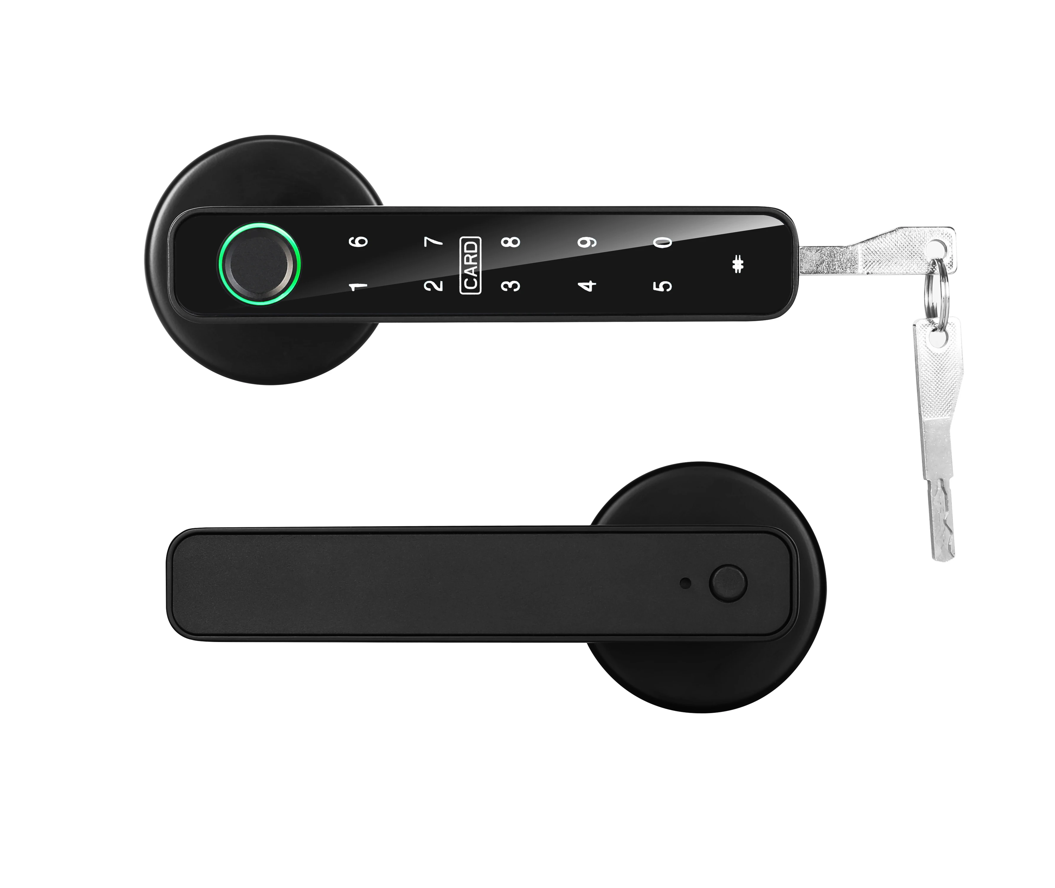

XSDTS F2-S Smart Home Security Lock Tuya App Compatible Biometric Fingerprint Unlock Keyless Entry Digital PIN Pad and RFID Card