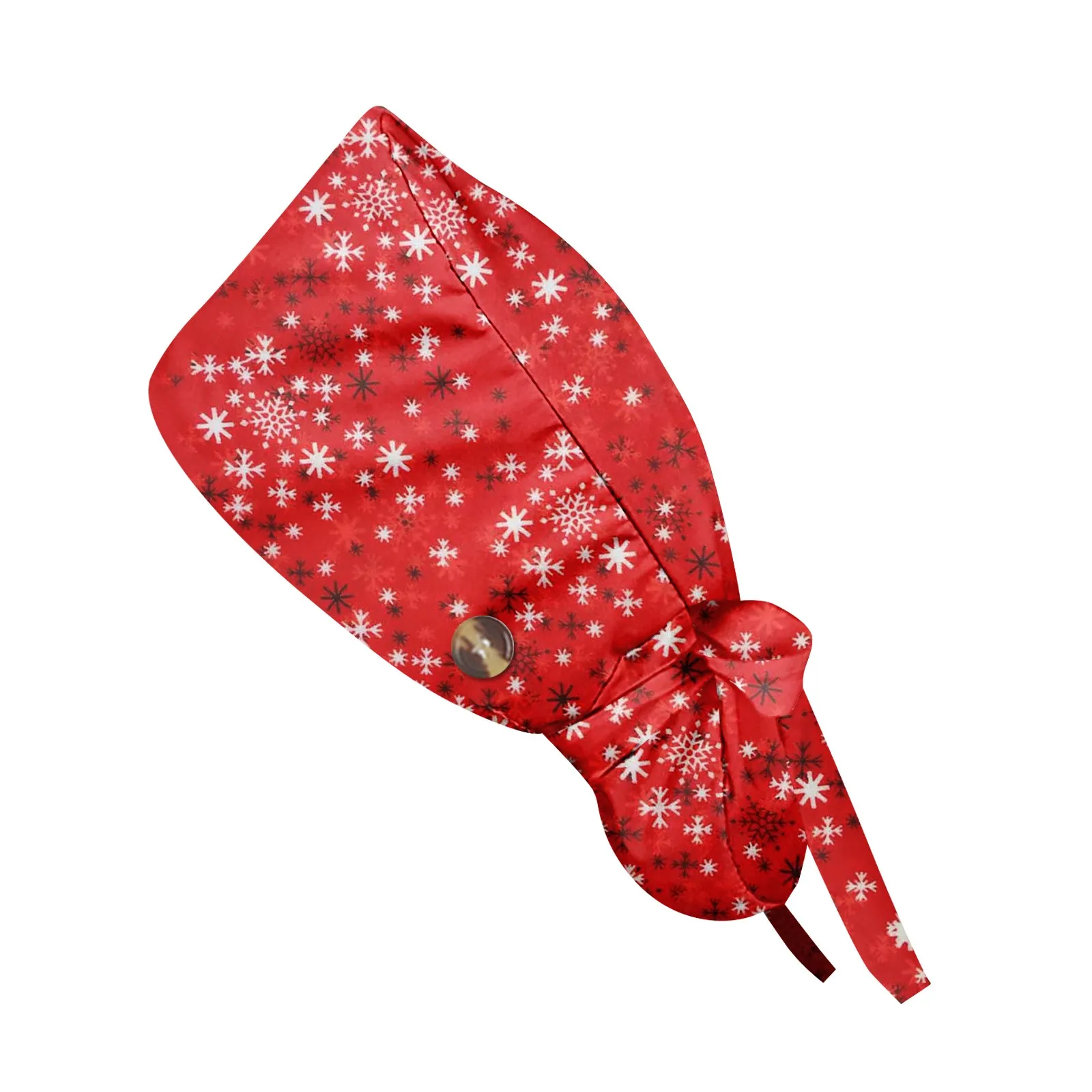 Długie włosy Kapelusz roboczy Moda Świąteczny nadruk Regulowana czapka robocza Salon kosmetyczny Czapka do karmienia Kobiecy kapelusz chirurgiczny Czapki do szorowania Acces