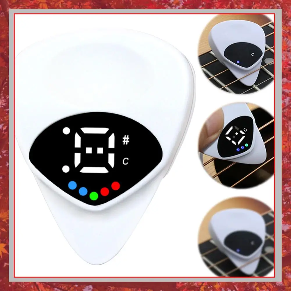 1-3pcs Guitar Two-in-one Picks Tuner 40x32x7mm Pick Tuner For Acoustic Electric Guitar Bass Mandolin Musical Instrument Parts ﻿