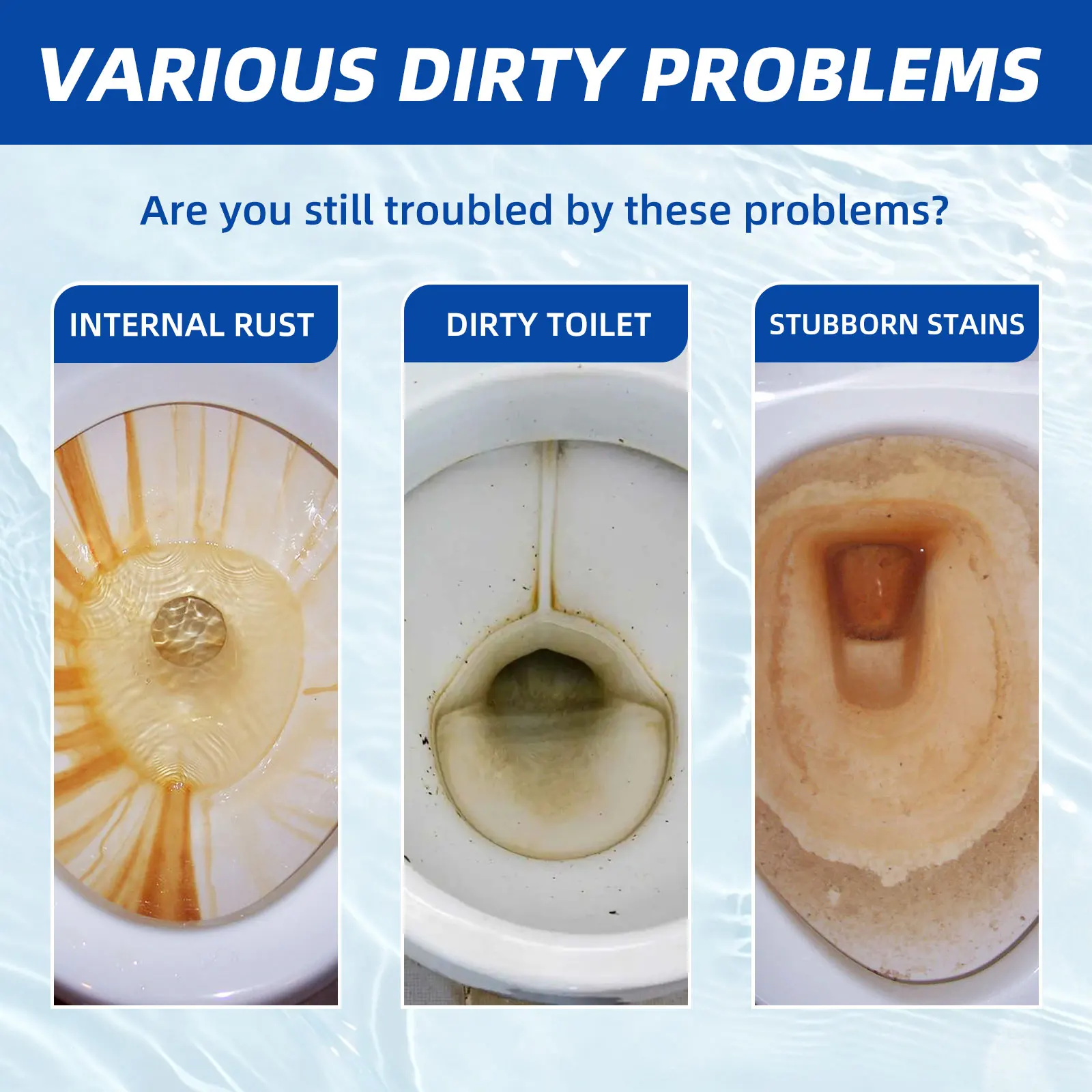 Toilet Bowl Cleaner Blocks Blue Effervescent Descaling Deodorizing Stain Remover Freshener Tank Tablets Household Bathroom Care view 5