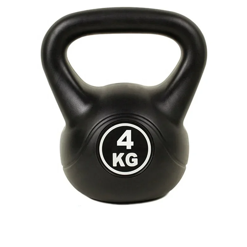 Wholesale Home Gym Black 2 4 6 8 10 12 Kg Fixed Kettle-bell Lady's Small Dumbbells Cement Plastic Kettlebell