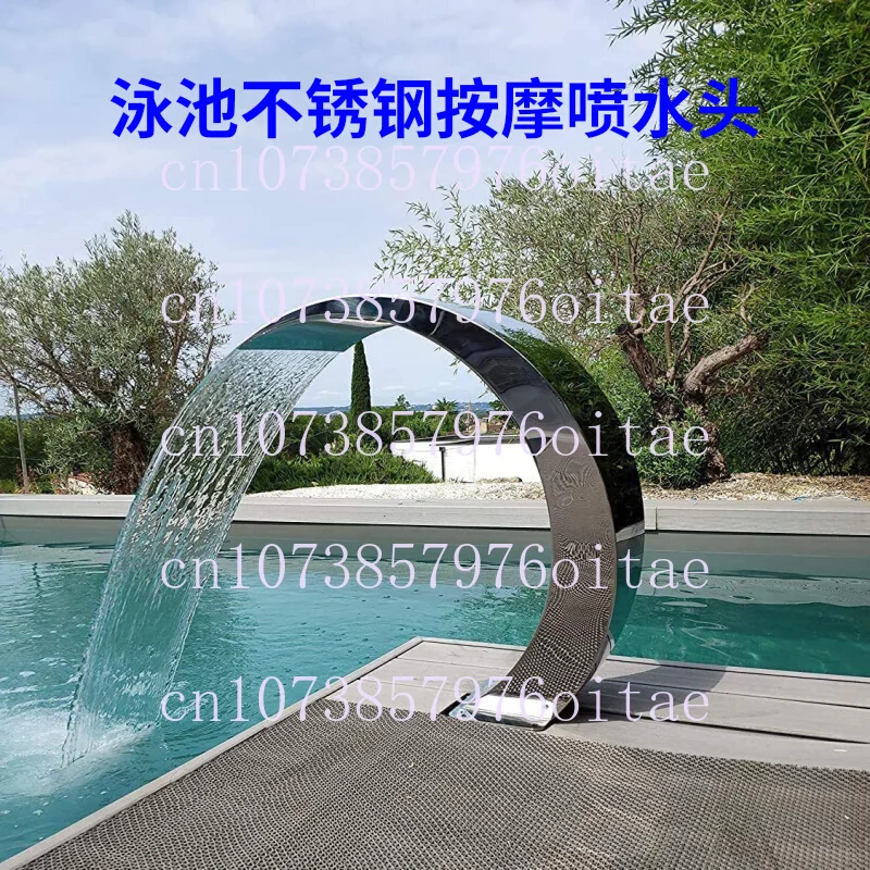 

60x30cm Garden Pool Waterfall Stainless Steel Water Fountain Pond Swimming Feature Decorative Hardware Faucet