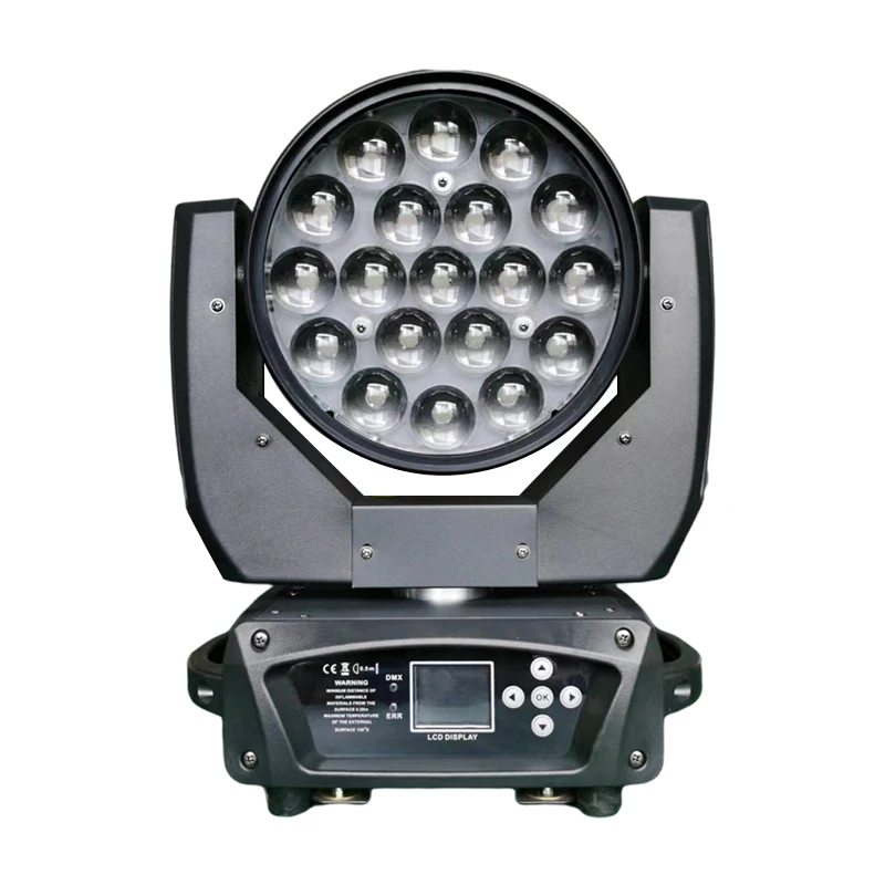 Anneau de lampe de lavage à faisceau zoom led 19x15w, contrôle mobile principal RGBW 4 en 1, performance professionnelle, barre de scène, lampe DJ DMX512