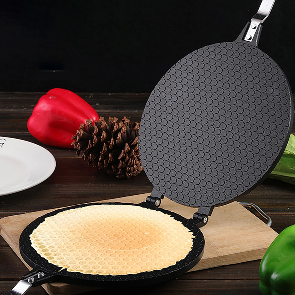 Portable Waffle Maker Egg Roll Machine Pancake Dessert Cooking Tool Multi use Cone Baker Kitchen Accessory Aluminum Non slip H