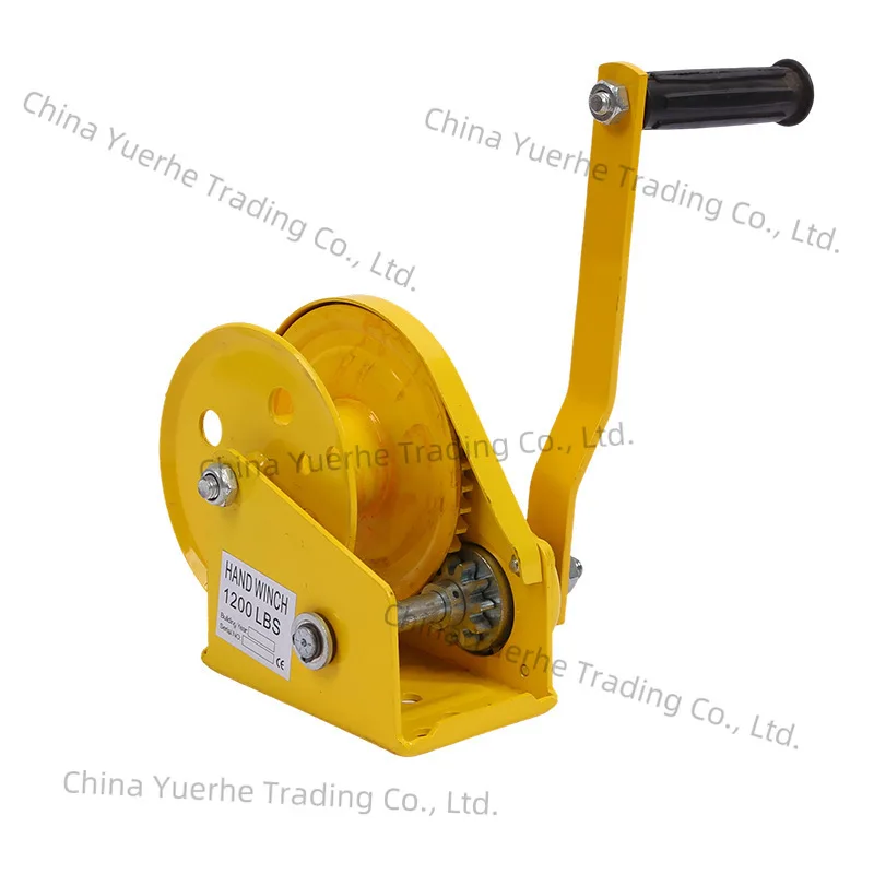 

Самоблокирующаяся ручная лебедка 1200 фунтов, двусторонняя самоблокирующаяся ручная бытовая небольшая тяговая лебедка, кран