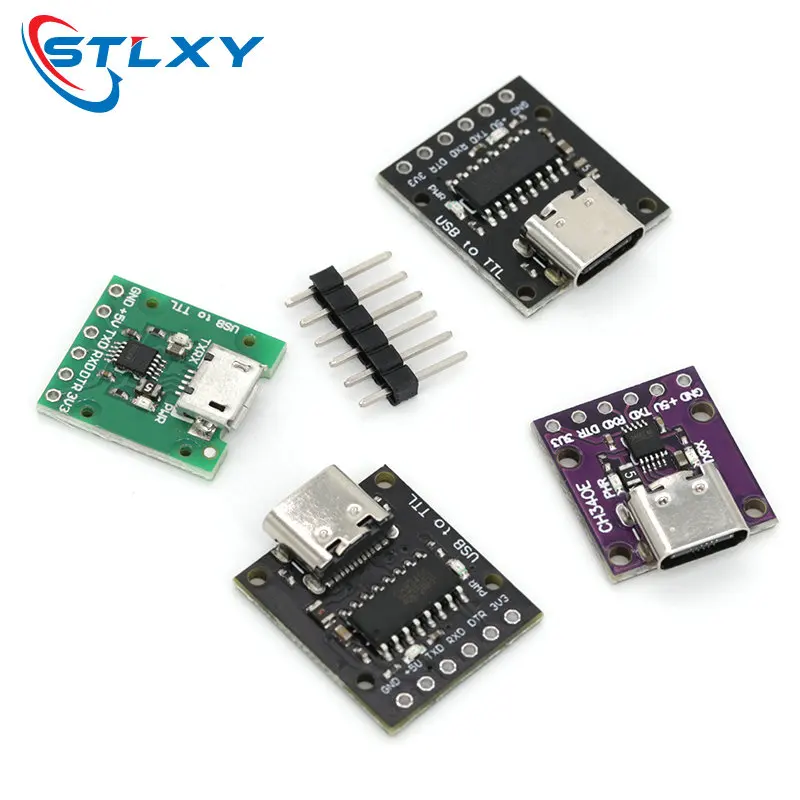 Stlxy CH340E USB to TTL Serial Converter,5V/3.3V Alternative CH340G Module For Arduino Pro mini