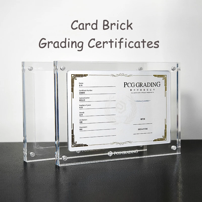 

PCG Grading Card Certificate Card Brick Acrylic Clear Boy Anime Collectible Card Holiday Gifts One Piece Yu-Gi-Oh Ball Star Card