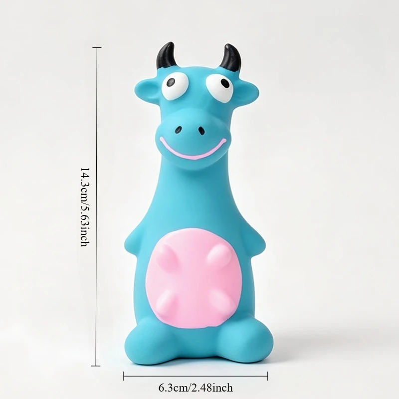 Pet Latex Toys Cute Cattle and Sheep Chewing Rubber Toy Cleaning Tooth Dog Chew Toy For Dogs Bite Resistant Sounder Pet Supplies