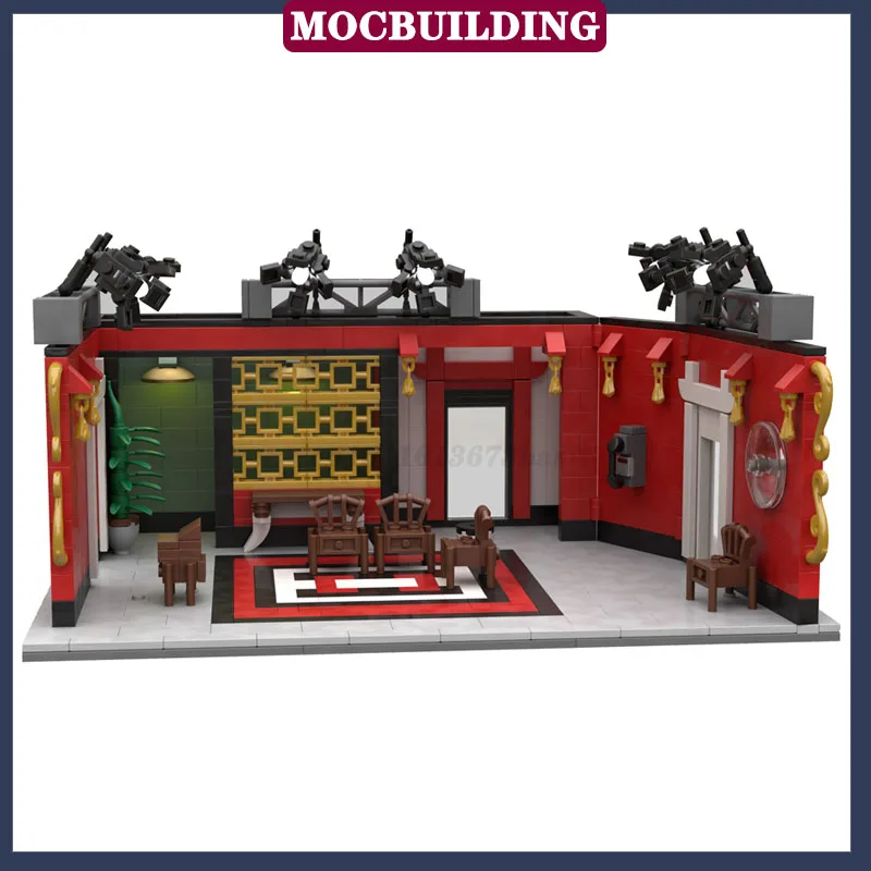 MOC City The Restaurant Model Building Block Assembly Building Cafe Collection Series Toy Gift