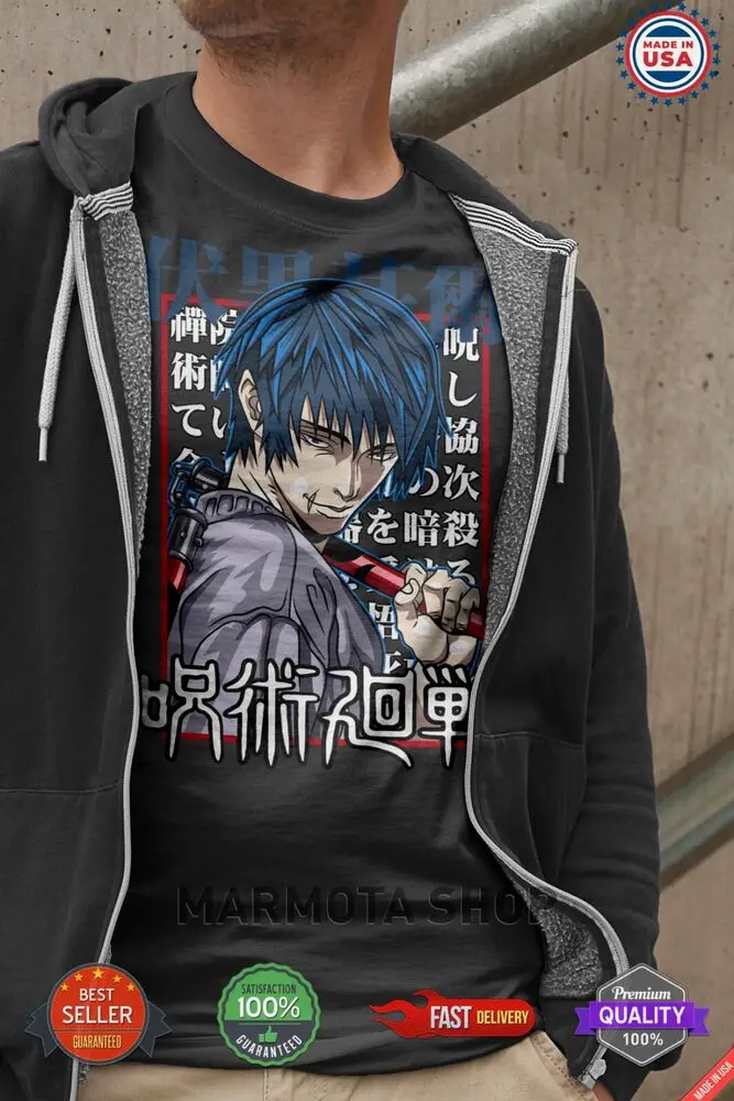 Toji Fushiguro Jujutsu Kaisen T-Shirt Gojo Satoru Anime Japanese Tee Shirt JJK