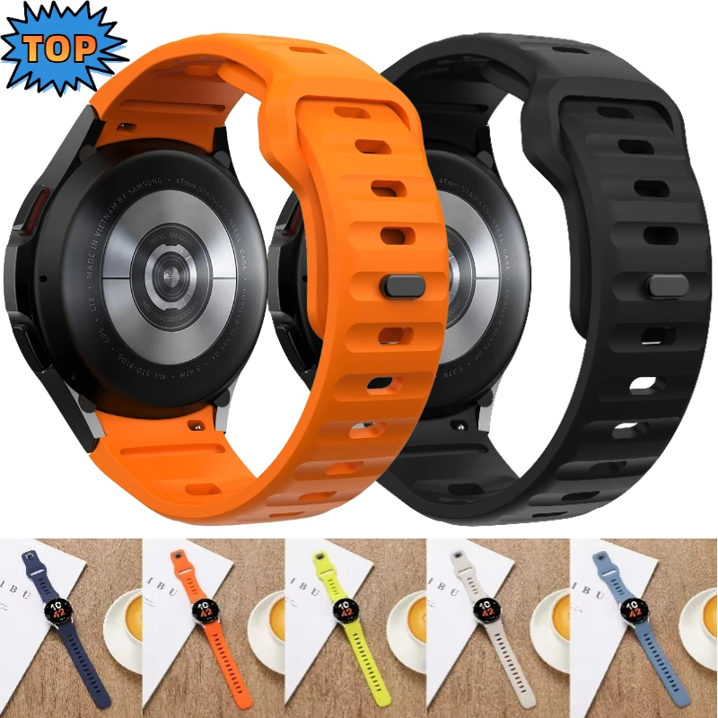 

Silicone Strap for Samsung Galaxy Watch 7/FE/6/5/4 44mm 40mm No Gap Bracelet For Galaxy Watch 6 4 Classic 47mm 43mm 42 46mm Belt