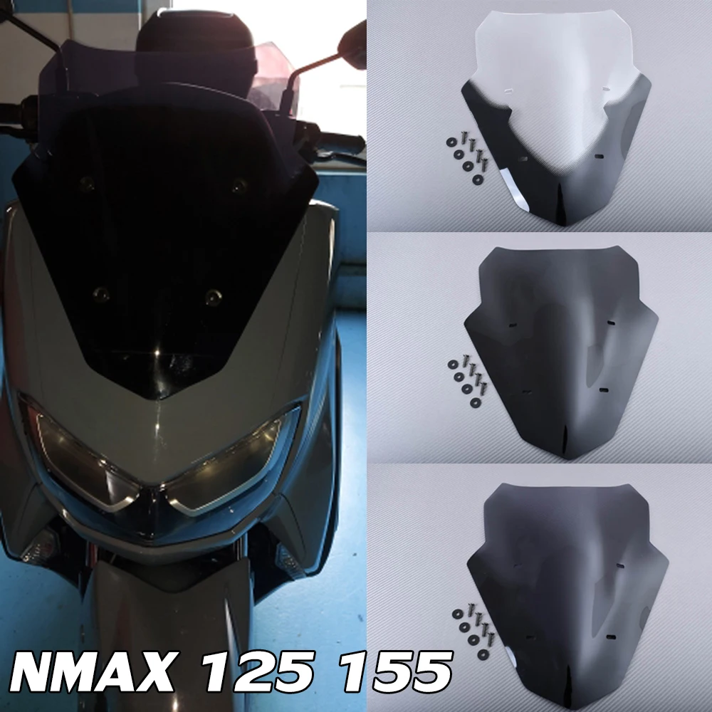 NMAX155 Windshield Windscreen Wind Deflector For Yamaha N-MAX 125 NMAX 155 2021 2022 NMAX125 Accessories Motor Double Bubble New