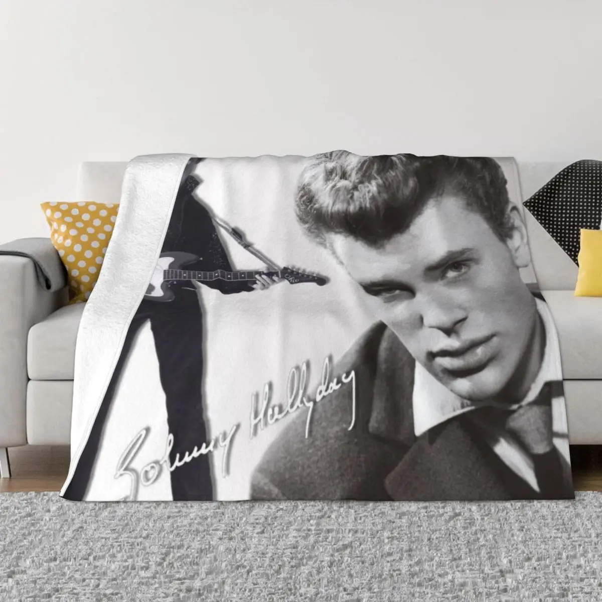 

Одеяло Johnny Hallyday Singer 001160, одеяла, подарок на день рождения, одеяла и пледы для дома и украшения, одеяло