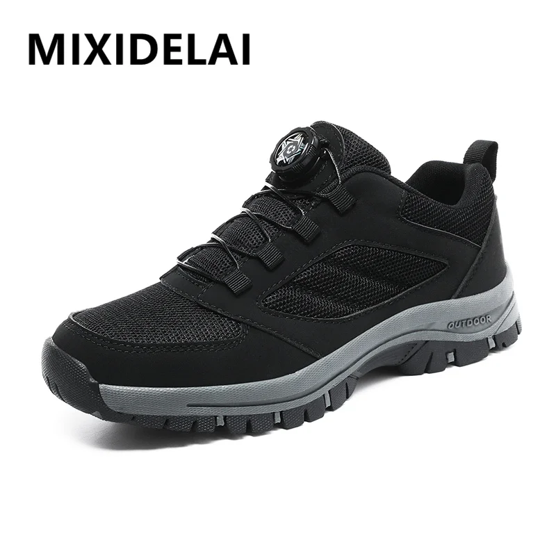 Outdoor Fashion Sneakers Men Shoes Casual Chunky Breathable Hiking Shoes Light Plus Size Summer Non-slip Rubber Bottom Mesh Shoe