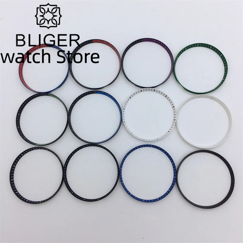 BLIGER Watch case Parts 30mm*28mm*2.4mm Chapter Ring Two-color GMT/ Monochrome chapter ring for 40mm diving series watch case