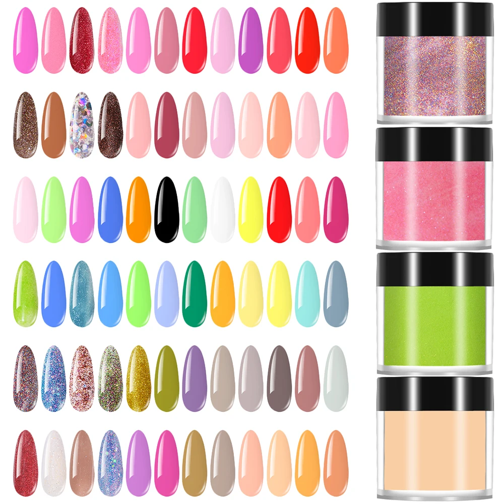 Poudre acrylique 3 en 1 pour nail art, 12 couleurs/lot, produit pour manucure et pédicure