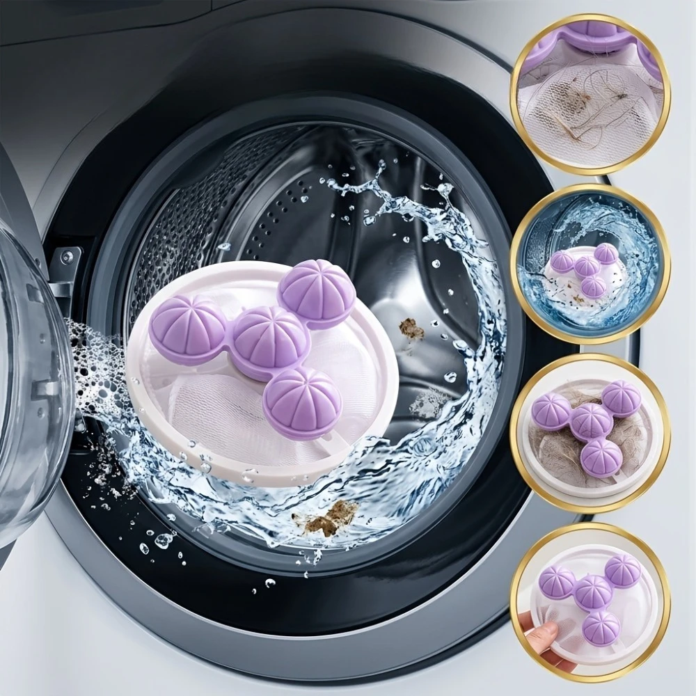 6pcs Washing Machine Lint Filter, Reusable Floating Mesh Hair Catcher for Top Loader, Laundry Debris Trap Easy Clean