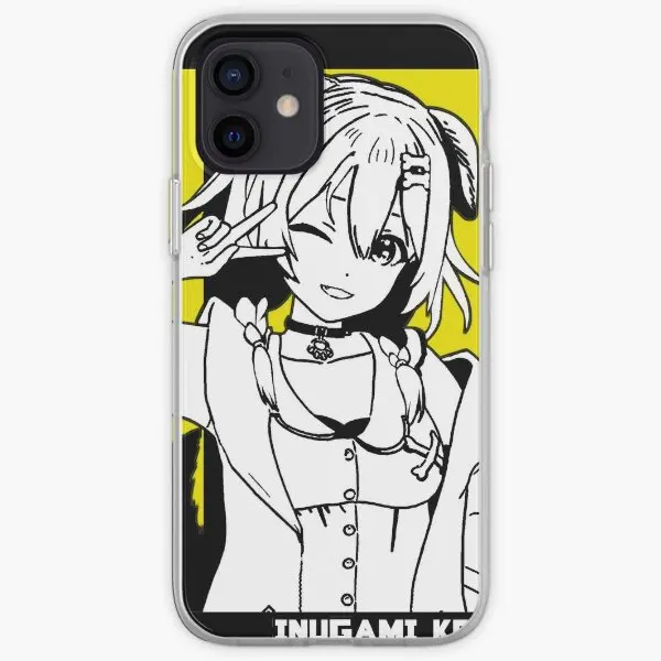 Inuguami Korone Hololive Gamers Striped Phone Case Customizable for iPhone 11 12 13 14 Pro Max Mini X XS XR Max 6 6S 7 8 Plus