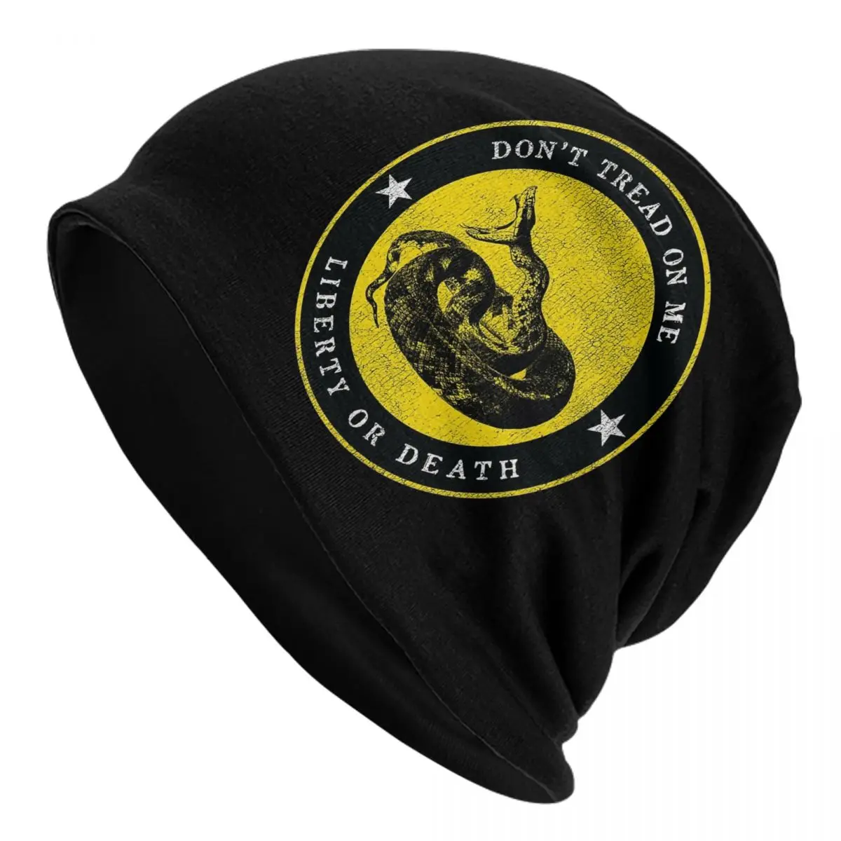 Dont Tread On Me Bonnet Hat Cool Street Skullies Beanies Hats Liberty or Death Unisex Knitting Hats Spring Thermal Elastic Cap