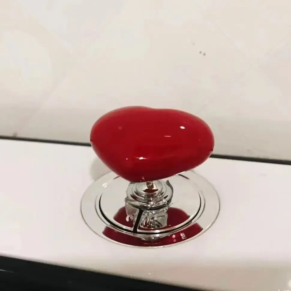 1PC Creative Heart-shaped Toilet Press, Toilet Water Tank Button Assistant