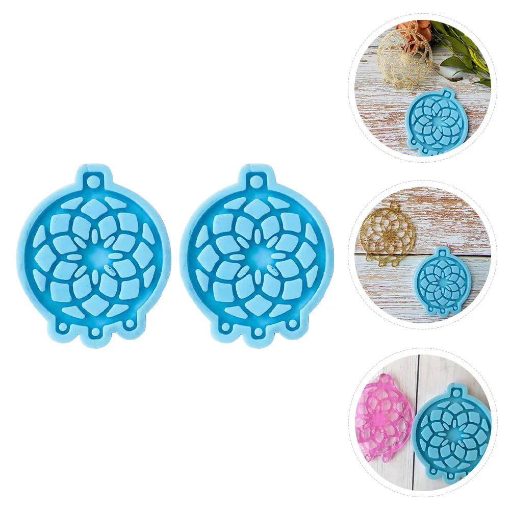 드림 캐처 키 체인 펜던트에 대한 DIY 실리콘 금형 교수형 nament 공예 수지 주조 트레이 쉬운 Demold 쥬얼리 액세서리