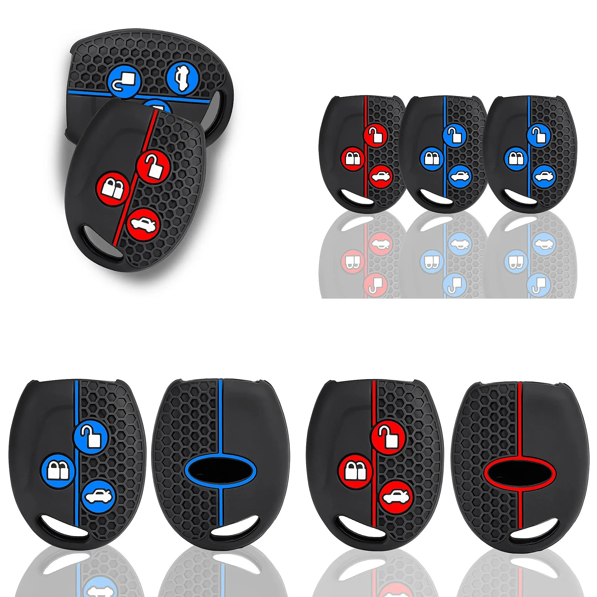 Silicone Car Key Fob Cover For Ford Focus Fiesta Mondeo Transit Galaxy C-Max S-Max Auto Shell