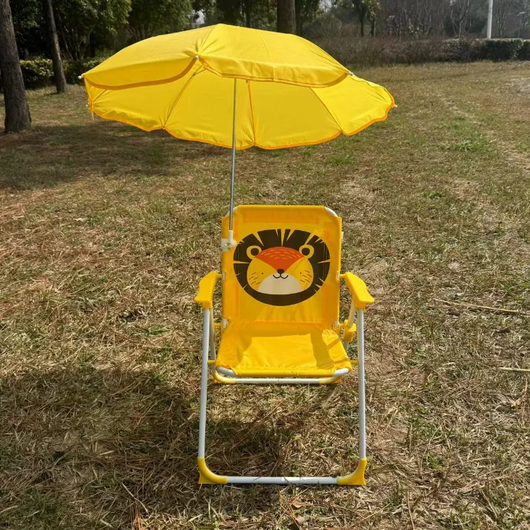 Children Outdoor Folding Chair Lazy Fishing Stool Photo Multifunctional Foldable Portable Beach Chair with Sun Shade
