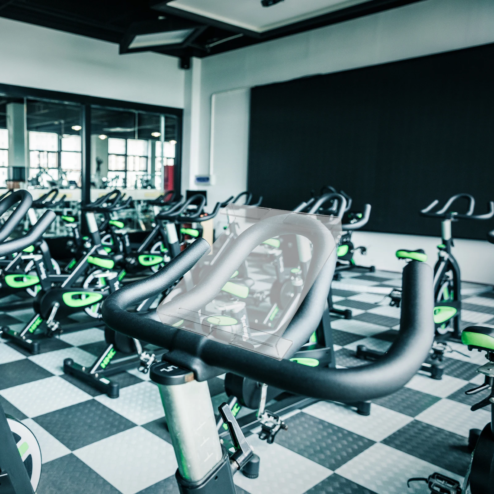 Clear Acrylic Fitness Bike Reading Stand for Tablets Books and Magazines on Exercise Bikes Tablet Holder for Spin Bike