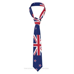 Flag Of New Zealand New 3D Printing Tie 8cm Wide Polyester Necktie Shirt Accessories Party Decoration