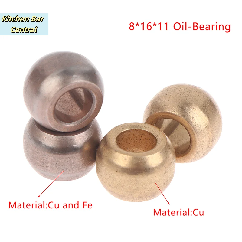 【5/10Pcs 8*16*11mm Zc0021 Oil-Bearing Juicers Bearings For Automobiles Powder Metallurgy Bushings Guide Bushings】